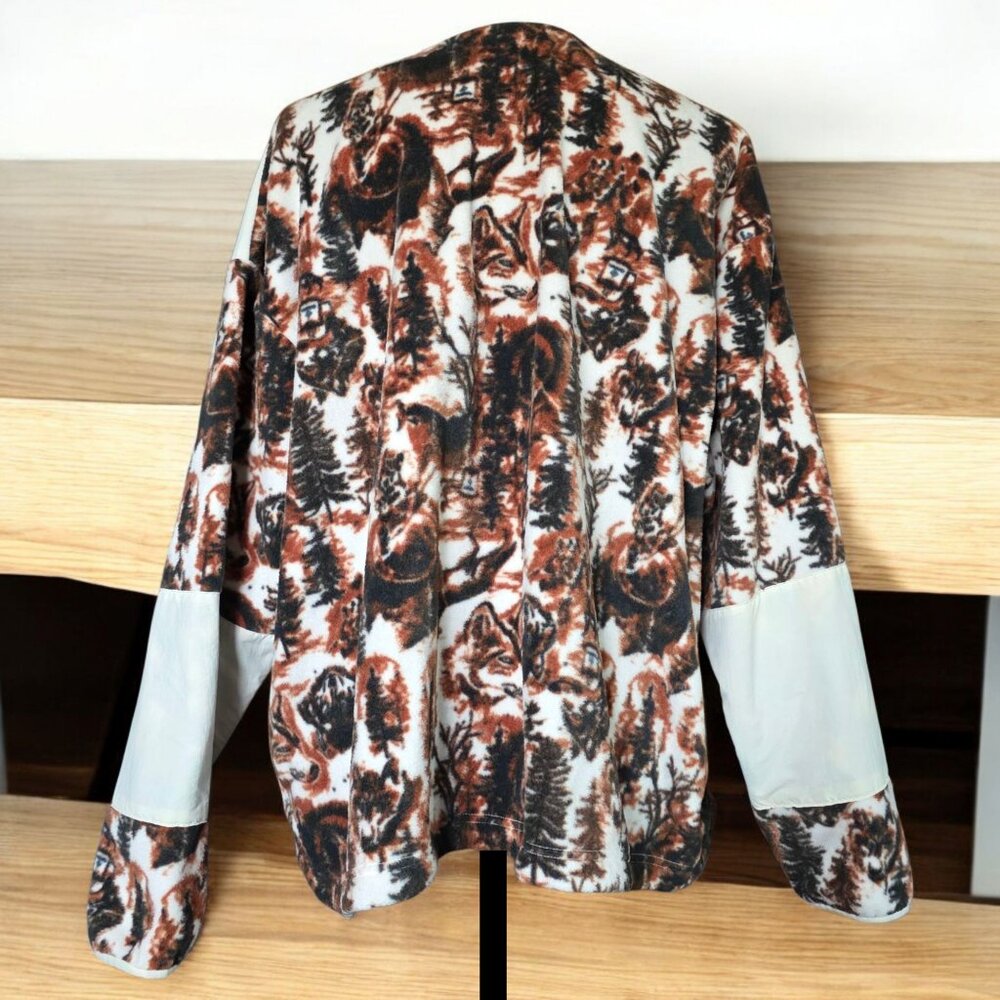COLUMBIA ( 3X ) BENTON SPRINGS Fleece/Off White Cropped Pullover - Picture 4 of 8